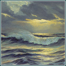 Das Meer, Öl auf Leinwand  