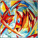 Abstraktes Gemälde, Öl auf Leinwand