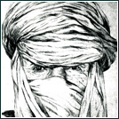 Auf dem Weg in die Sahara, Kaltnadelradierung 